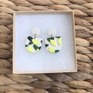 Clay Lemon Dangle Earrings